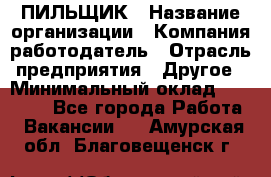 ПИЛЬЩИК › Название организации ­ Компания-работодатель › Отрасль предприятия ­ Другое › Минимальный оклад ­ 35 000 - Все города Работа » Вакансии   . Амурская обл.,Благовещенск г.